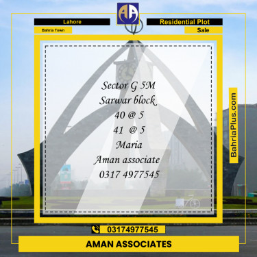 Residential Plot for Sale in Bahria Town, Lahore - (BP-233369)