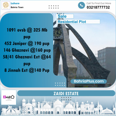 Residential Plot for Sale in Bahria Town, Lahore - (BP-233481)