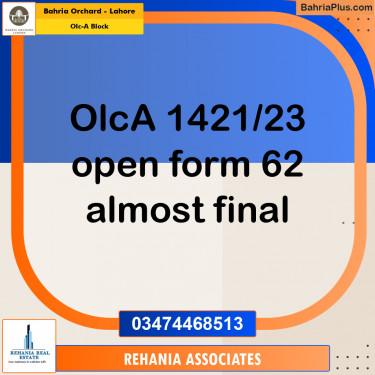 5 Marla Residential Plot for Sale in OLC-A Block -  Bahria Orchard, Lahore - (BP-233521)