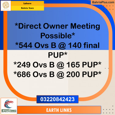 Residential Plot for Sale in Bahria Town, Lahore - (BP-233583)