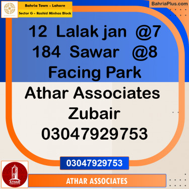 5 Marla Residential Plot for Sale in Sector G - Rashid Minhas Block -  Bahria Town, Lahore - (BP-233619)