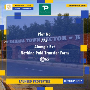 5 Marla Residential Plot for Sale in Sector F - Alamgir Block -  Bahria Town, Lahore - (BP-233641)
