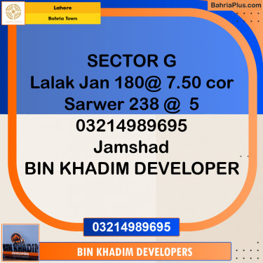 Residential Plot for Sale in Bahria Town, Lahore - (BP-233650)
