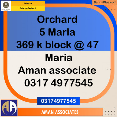 Residential Plot for Sale in Bahria Orchard, Lahore - (BP-233697)