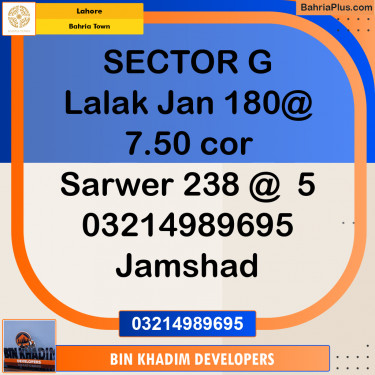 Residential Plot for Sale in Bahria Town, Lahore - (BP-233709)