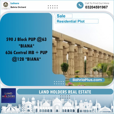 Residential Plot for Sale in Bahria Orchard, Lahore - (BP-233840)