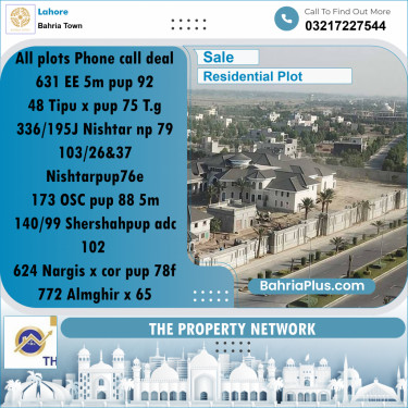 5 Marla Residential Plot for Sale in Bahria Town, Lahore - (BP-233886)