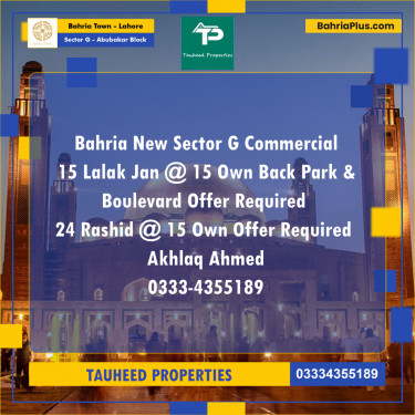 5 Marla Residential Plot for Sale in Sector G - Abubakar Block -  Bahria Town, Lahore - (BP-233934)