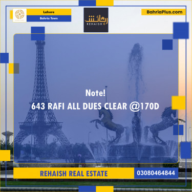 Residential Plot for Sale in Bahria Town, Lahore - (BP-234033)