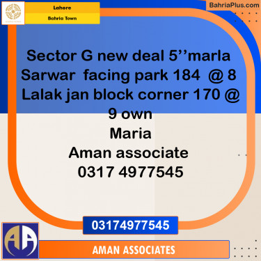 Residential Plot for Sale in Bahria Town, Lahore - (BP-234070)