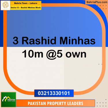 10 Marla Residential Plot for Sale in Sector G - Rashid Minhas Block -  Bahria Town, Lahore - (BP-234123)