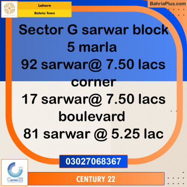 Residential Plot for Sale in Bahria Town, Lahore - (BP-234231)