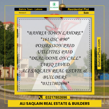 5 Marla Residential Plot for Sale in Overseas C -  Bahria Town, Lahore - (BP-234325)