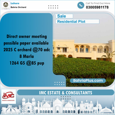 Residential Plot for Sale in Bahria Orchard, Lahore - (BP-234399)
