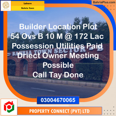 Residential Plot for Sale in Bahria Town, Lahore - (BP-234498)