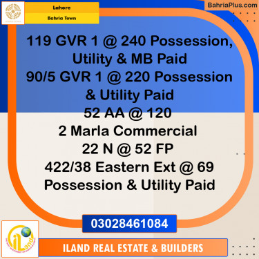 Residential Plot for Sale in Bahria Town, Lahore - (BP-234564)