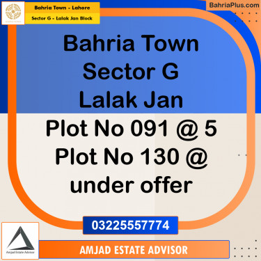 Residential Plot for Sale in Sector G - Lalak Jan Block -  Bahria Town, Lahore - (BP-234577)