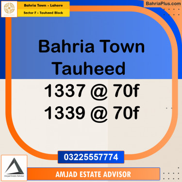 Residential Plot for Sale in Sector F - Tauheed Block -  Bahria Town, Lahore - (BP-234635)