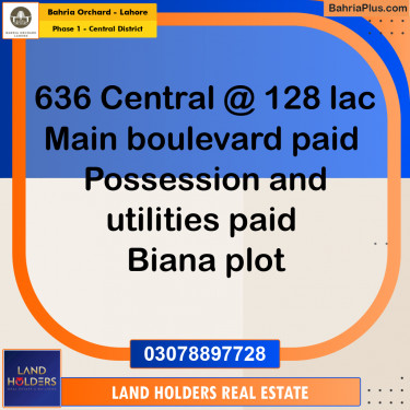 10 Marla Residential Plot for Sale in Phase 1 - Central District -  Bahria Orchard, Lahore - (BP-234653)