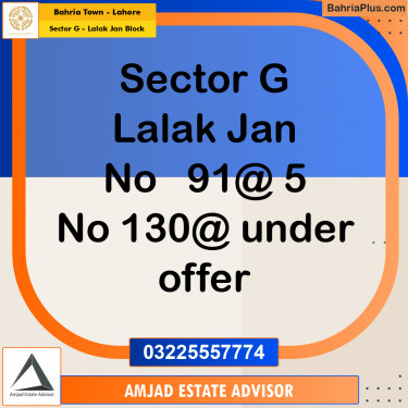 Residential Plot for Sale in Sector G - Lalak Jan Block -  Bahria Town, Lahore - (BP-234655)