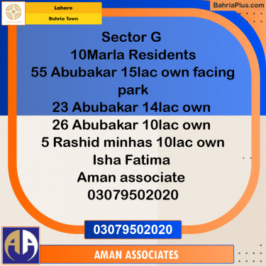 Residential Plot for Sale in Bahria Town, Lahore - (BP-234711)