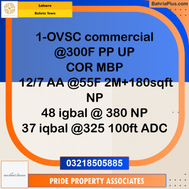 Commercial Plot for Sale in Bahria Town, Lahore - (BP-234895)