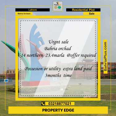 Residential Plot for Sale in Bahria Orchard, Lahore - (BP-234933)