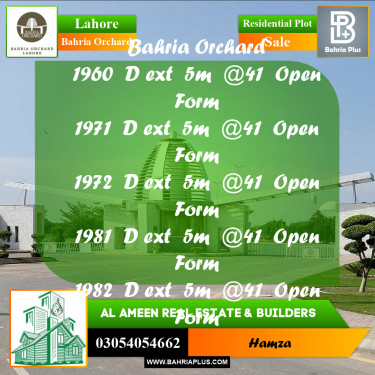 5 Marla Residential Plot for Sale in Bahria Orchard, Lahore - (BP-234944)