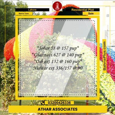 Residential Plot for Sale in Bahria Town, Lahore - (BP-234972)