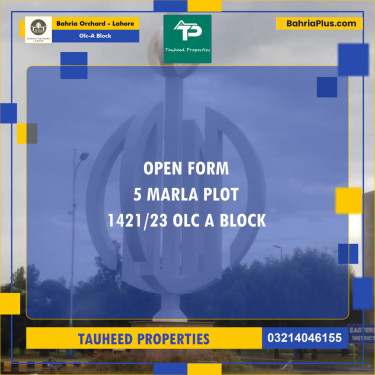 5 Marla Residential Plot for Sale in OLC-A Block -  Bahria Orchard, Lahore - (BP-235120)