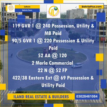 Residential Plot for Sale in Bahria Town, Lahore - (BP-235268)