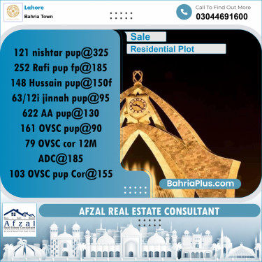 Residential Plot for Sale in Bahria Town, Lahore - (BP-235290)