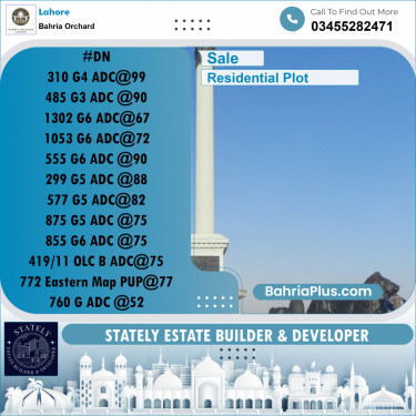 Residential Plot for Sale in Bahria Orchard, Lahore - (BP-235342)