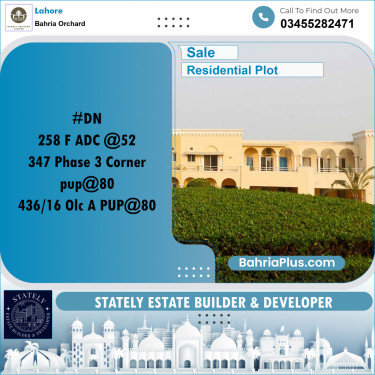 Residential Plot for Sale in Bahria Orchard, Lahore - (BP-235343)