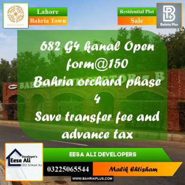 Residential Plot for Sale in Bahria Town, Lahore - (BP-235371)