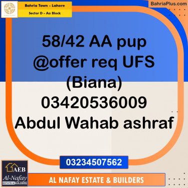 5 Marla Residential Plot for Sale in Sector D - AA Block -  Bahria Town, Lahore - (BP-235381)