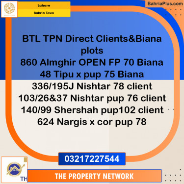 5 Marla Residential Plot for Sale in Bahria Town, Lahore - (BP-235412)