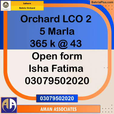 Residential Plot for Sale in Bahria Orchard, Lahore - (BP-235430)