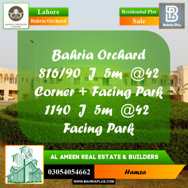5 Marla Residential Plot for Sale in Bahria Orchard, Lahore - (BP-235452)