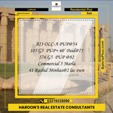 Residential Plot for Sale in Bahria Orchard, Lahore - (BP-235505)