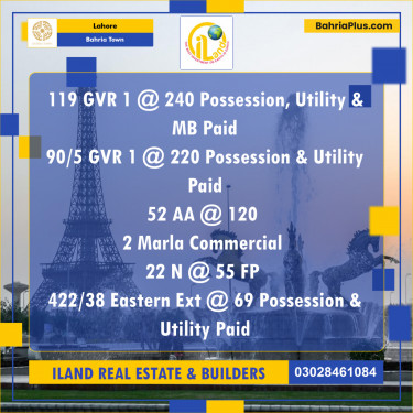 Residential Plot for Sale in Bahria Town, Lahore - (BP-235557)