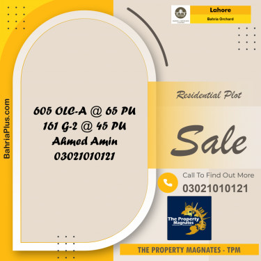 Residential Plot for Sale in Bahria Orchard, Lahore - (BP-235623)