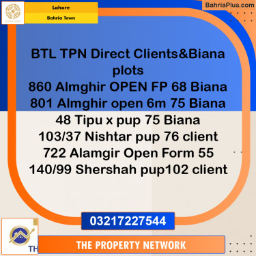 5 Marla Residential Plot for Sale in Bahria Town, Lahore - (BP-235732)