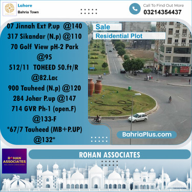Residential Plot for Sale in Bahria Town, Lahore - (BP-235796)