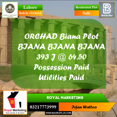 Residential Plot for Sale in Bahria Orchard, Lahore - (BP-235836)