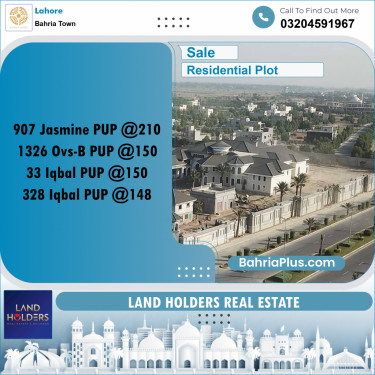 Residential Plot for Sale in Bahria Town, Lahore - (BP-235891)