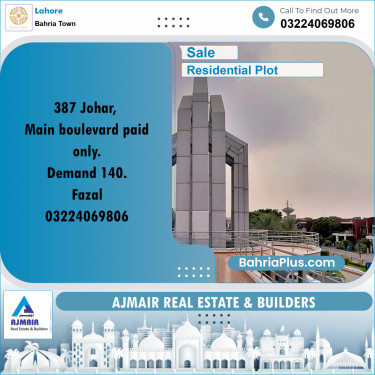 Residential Plot for Sale in Bahria Town, Lahore - (BP-235927)