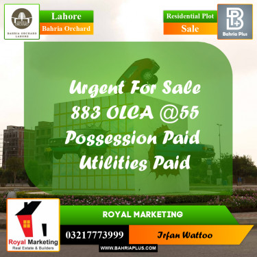 Residential Plot for Sale in Bahria Orchard, Lahore - (BP-235939)