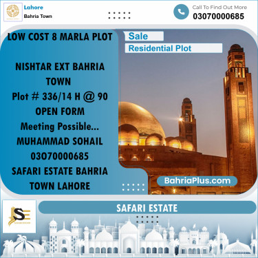 Residential Plot for Sale in Bahria Town, Lahore - (BP-236032)