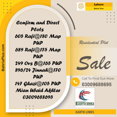 Residential Plot for Sale in Bahria Town, Lahore - (BP-236117)